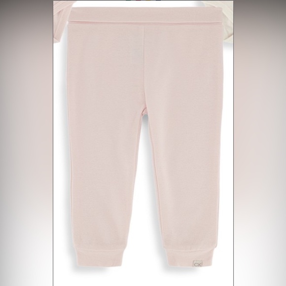 NWOT - Calvin Klein 12month girls light pink joggers - Picture 3 of 4
